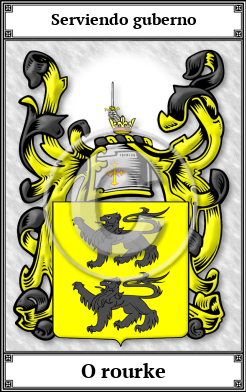 O rourke Family Crest Download (JPG)  Book Plated - 150 DPI